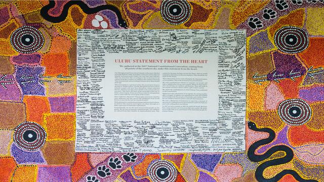 Image of the Uluru Statement of the Heart canvas